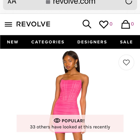 Revolve ruched pink corset dress - Picture 4 of 4